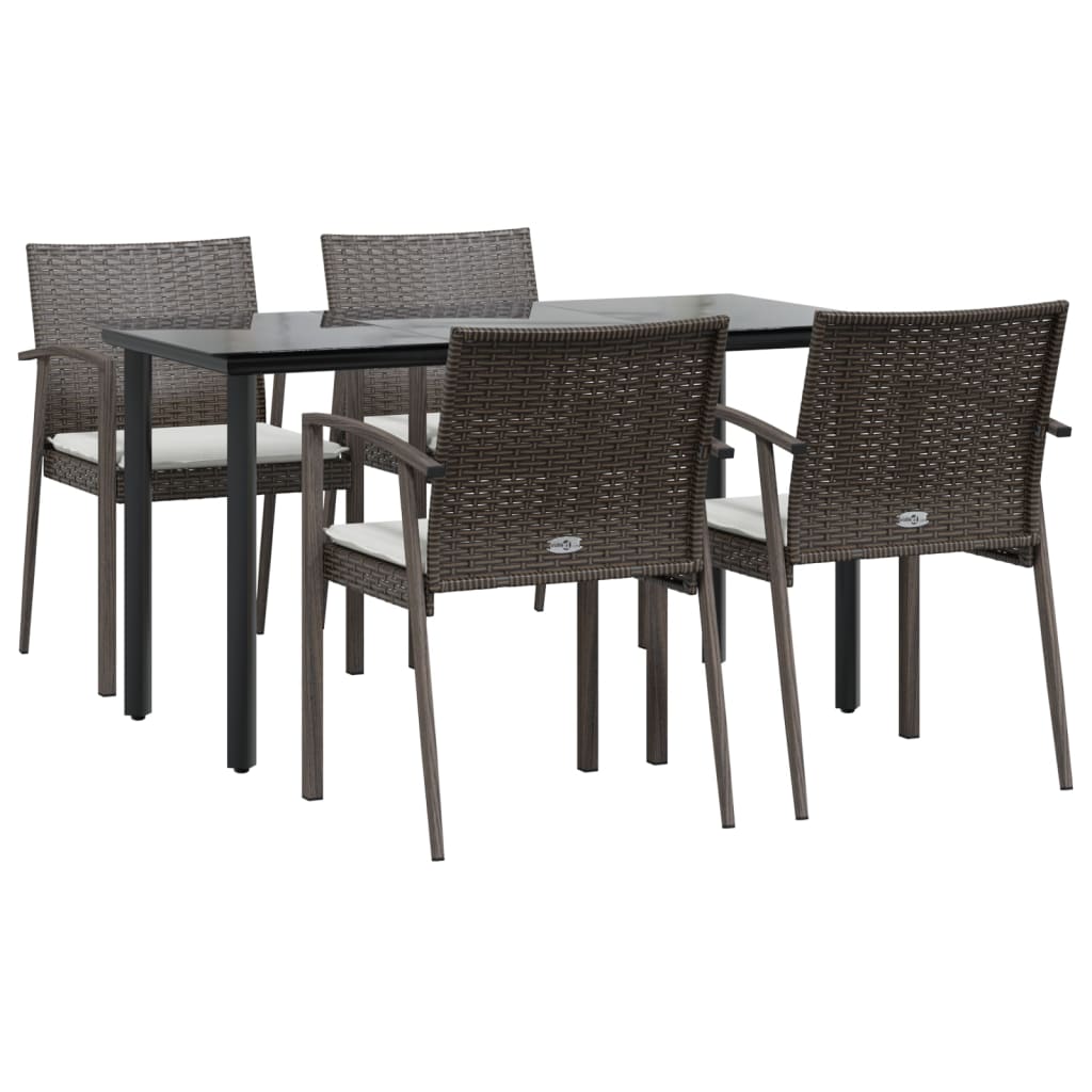 8720845856588_g_en_hd_1 vidaXL 5 Piece Garden Dining Set with Cushions Poly Rattan and Steel - Image 3