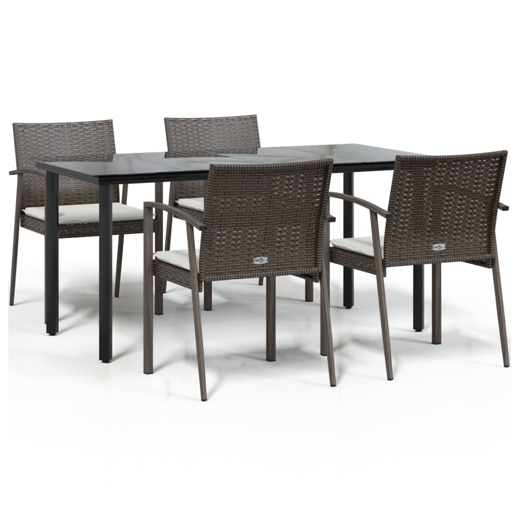 8720845856625_a_en_hd_1 vidaXL 5 Piece Garden Dining Set with Cushions Poly Rattan and Steel - Image 2
