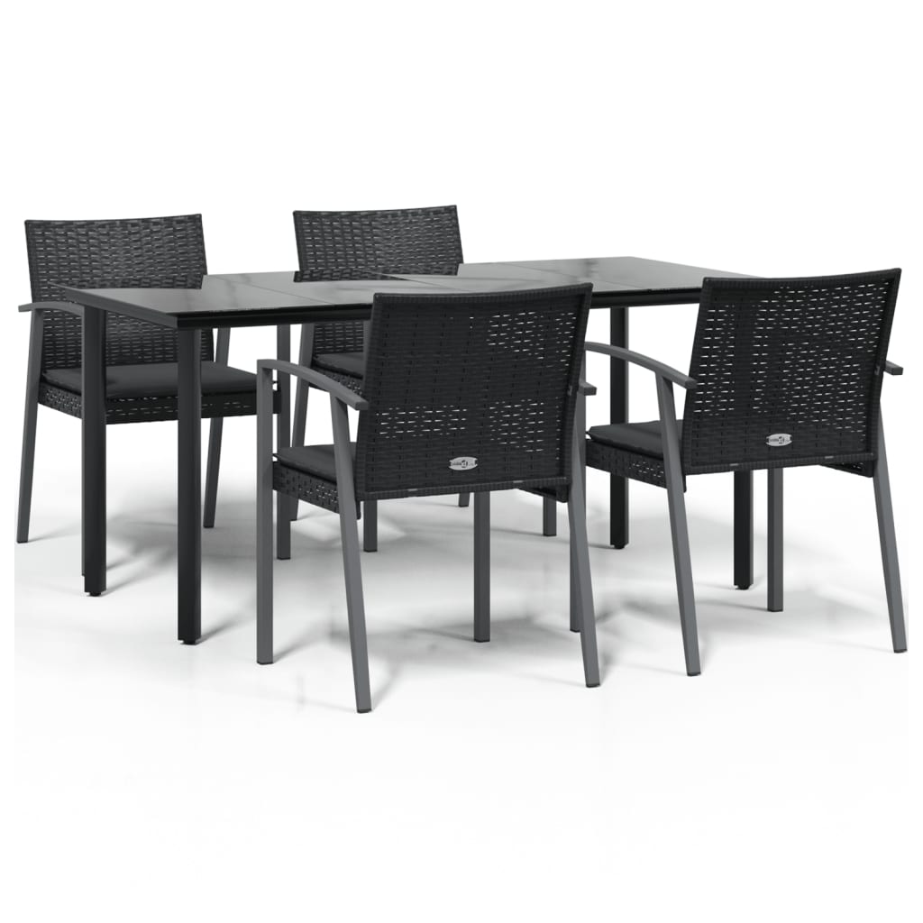 8720845856649_a_en_hd_1 vidaXL 5 Piece Garden Dining Set with Cushions Poly Rattan and Steel - Image 2