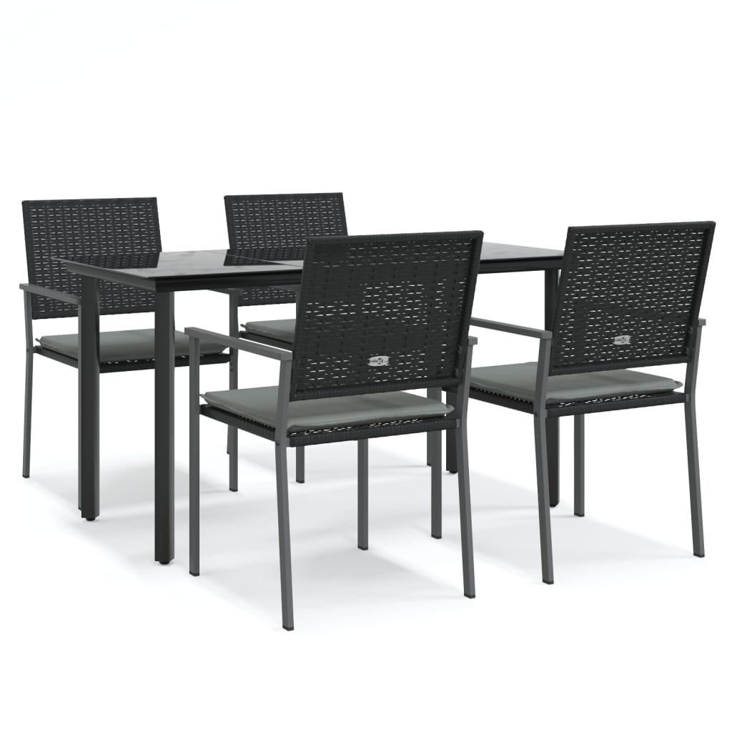 8720845856908_a_en_hd_1 vidaXL 5 Piece Garden Dining Set with Cushions Poly Rattan and Steel - Image 2