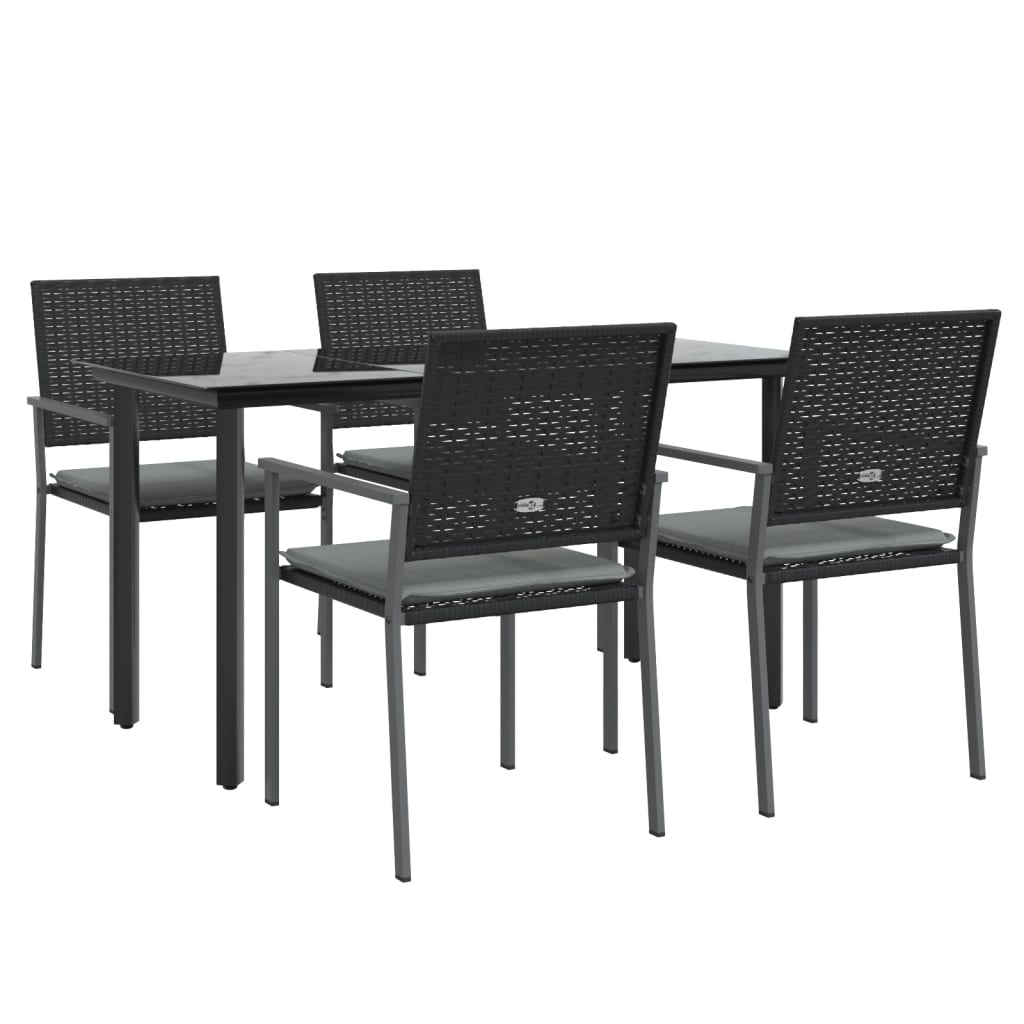 8720845856908_g_en_hd_1 vidaXL 5 Piece Garden Dining Set with Cushions Poly Rattan and Steel - Image 3