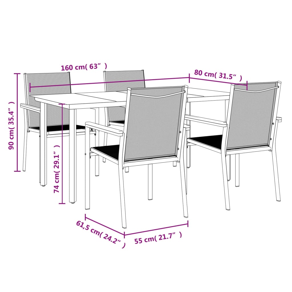8720845857141_g_en_hd_7 vidaXL 5 Piece Garden Dining Set Black Textilene and Steel - Image 9
