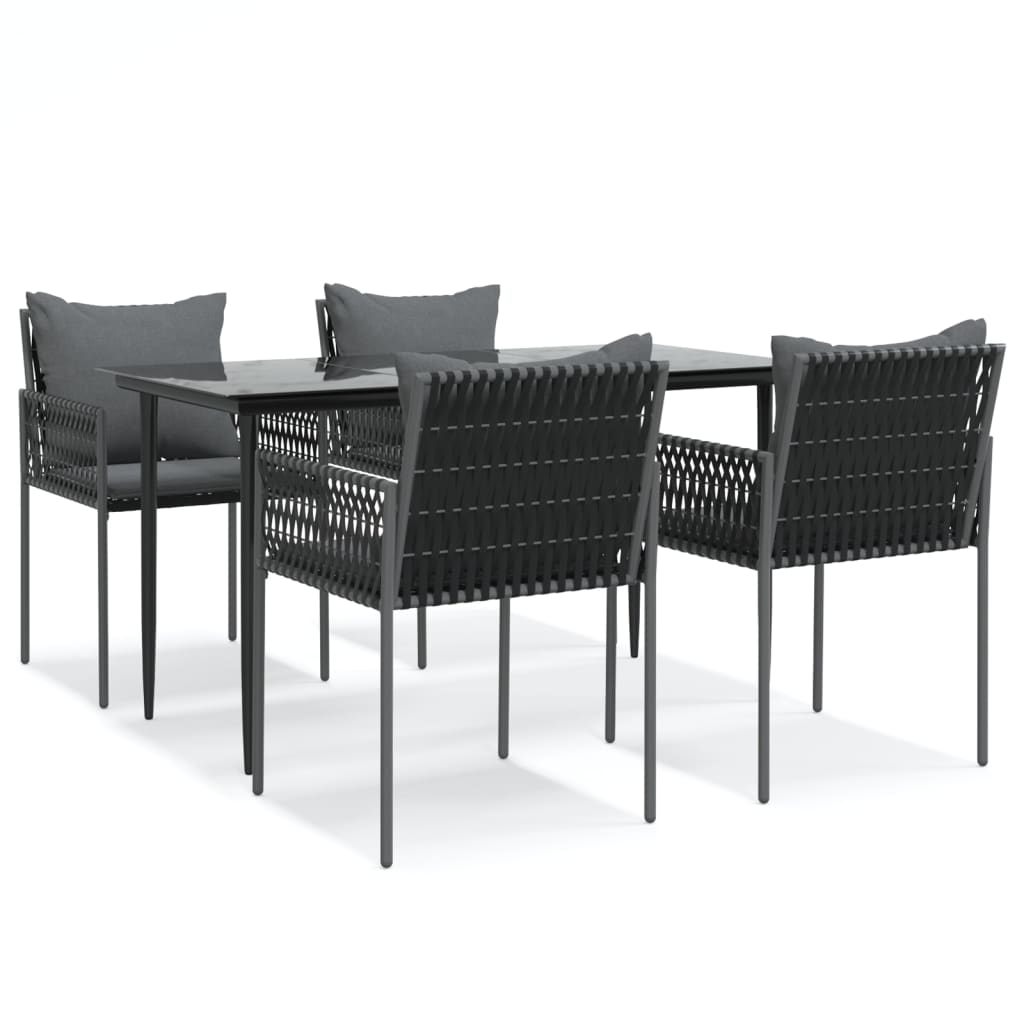 8720845857240_a_en_hd_1 vidaXL 5 Piece Garden Dining Set with Cushions Poly Rattan and Steel - Image 2