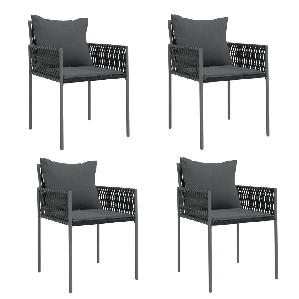 8720845857288_g_en_hd_2 vidaXL 5 Piece Garden Dining Set with Cushions Poly Rattan and Steel - Image 4