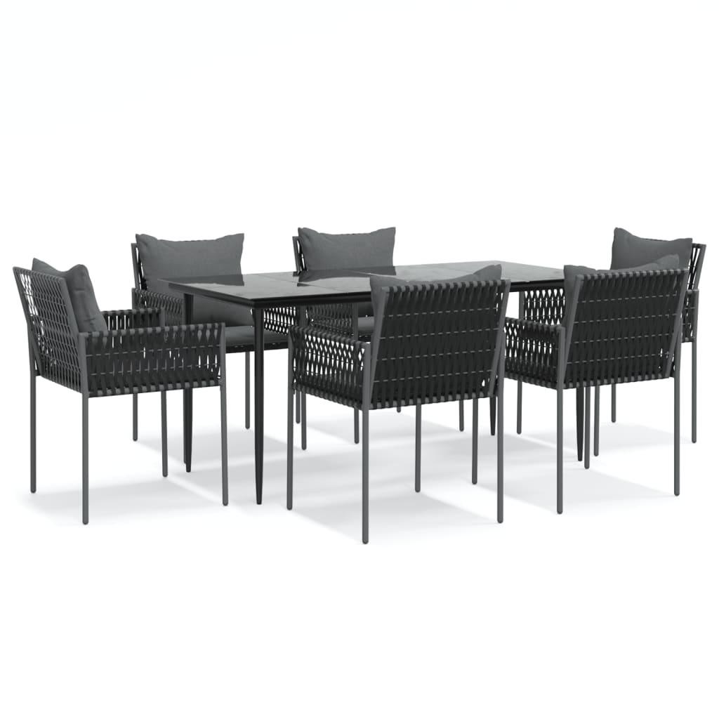 8720845857295_a_en_hd_1 vidaXL 7 Piece Garden Dining Set with Cushions Poly Rattan and Steel - Image 2