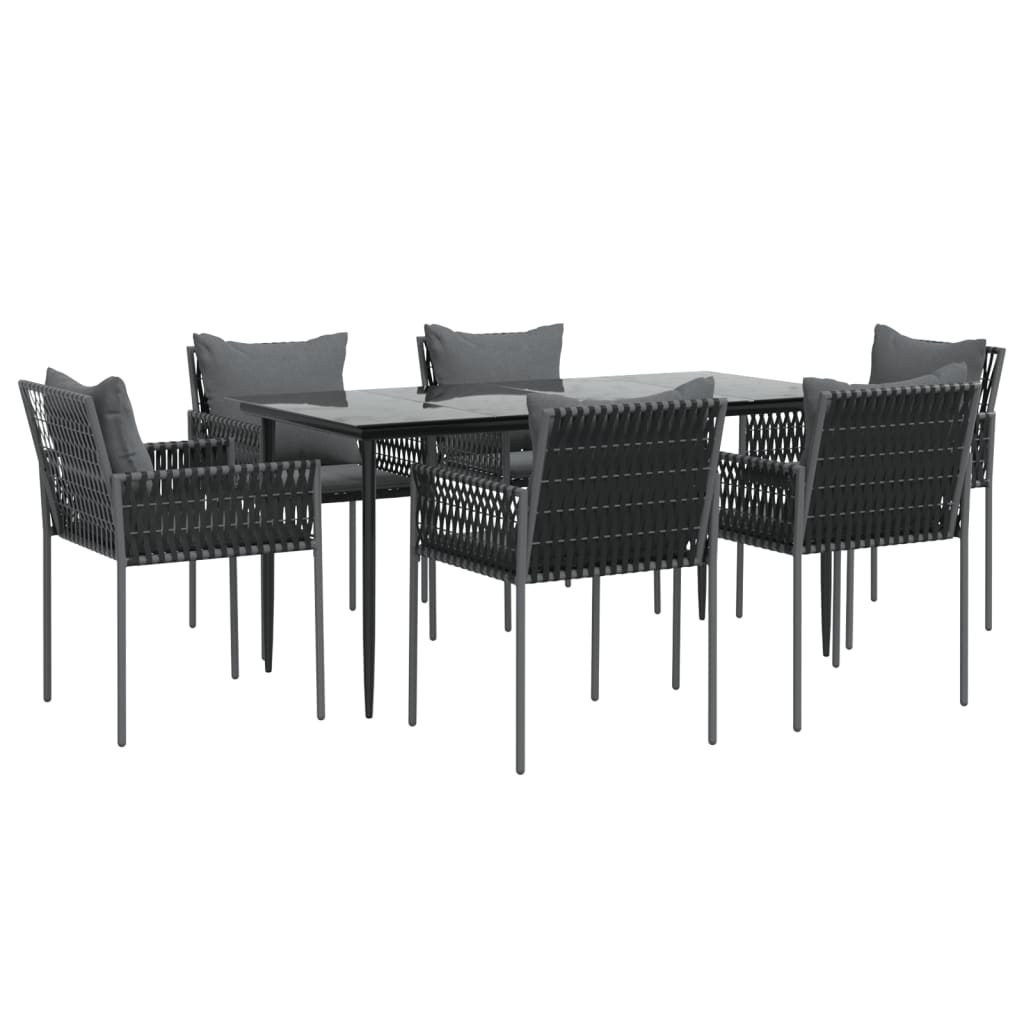 8720845857295_g_en_hd_1 vidaXL 7 Piece Garden Dining Set with Cushions Poly Rattan and Steel - Image 3