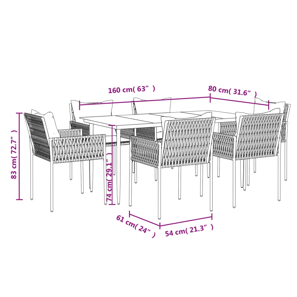 8720845857295_g_en_hd_8 vidaXL 7 Piece Garden Dining Set with Cushions Poly Rattan and Steel - Image 10