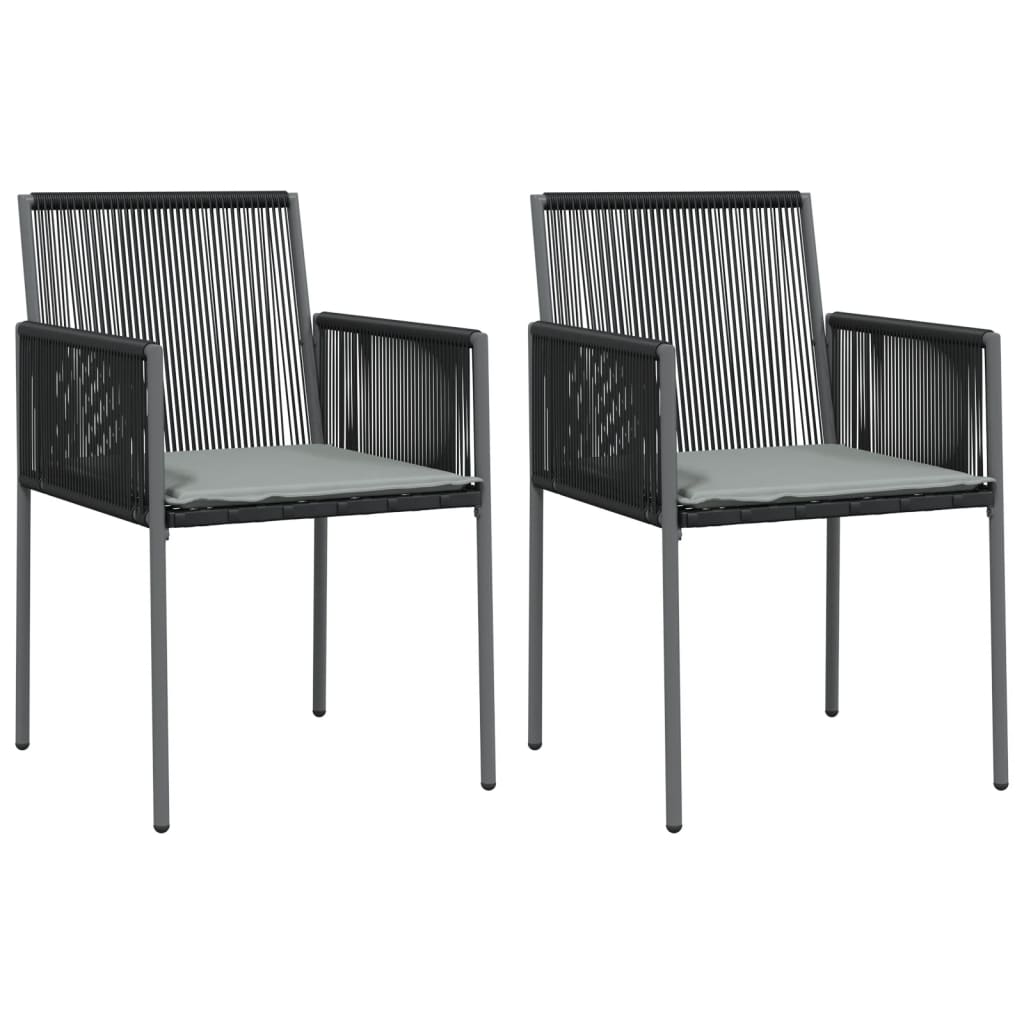 8720845857349_g_en_hd_2 vidaXL 3 Piece Garden Dining Set with Cushions Black Poly Rattan and Steel - Image 4