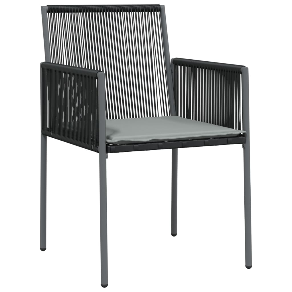 8720845857349_g_en_hd_3 vidaXL 3 Piece Garden Dining Set with Cushions Black Poly Rattan and Steel - Image 5
