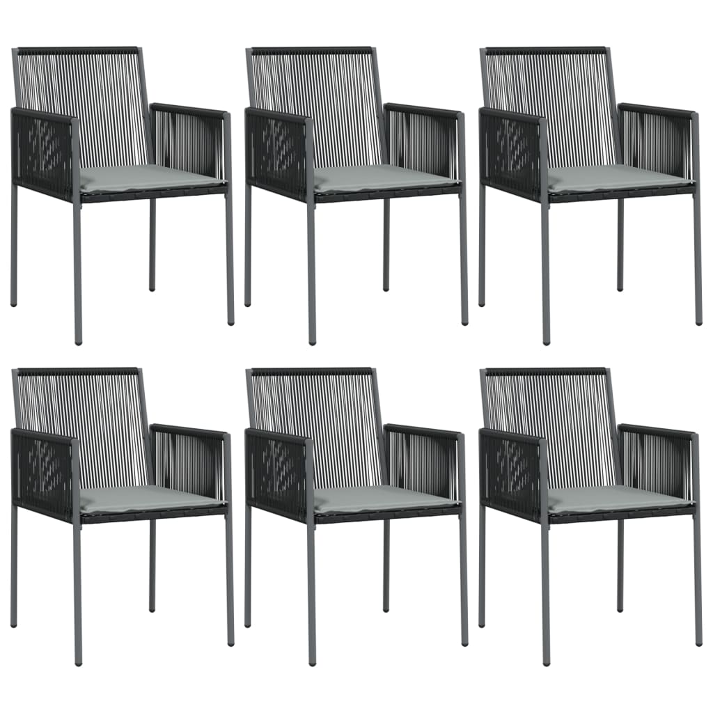 8720845857394_g_en_hd_2 vidaXL 7 Piece Garden Dining Set with Cushions Black Poly Rattan and Steel - Image 4