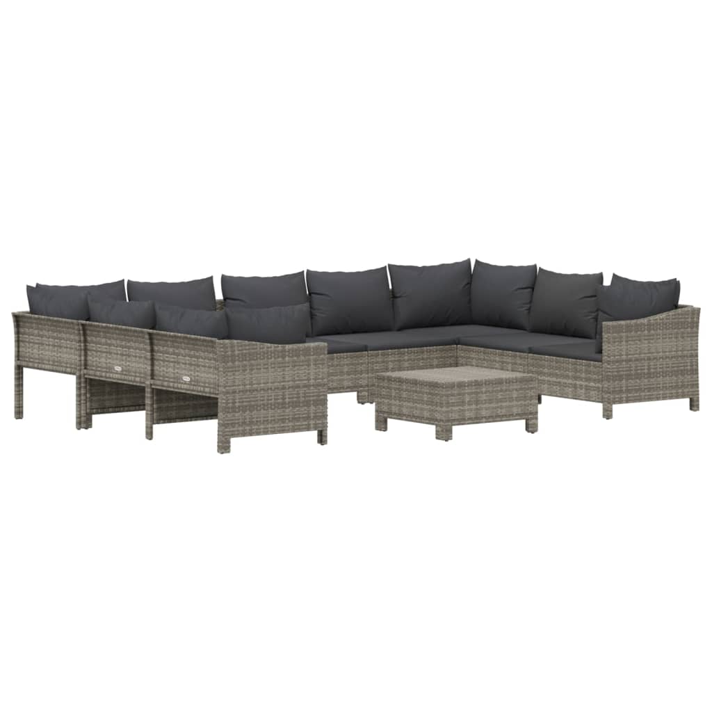 8720845858056_g_en_hd_1 vidaXL 10 Piece Garden Lounge Set with Cushions Grey Poly Rattan - Image 3