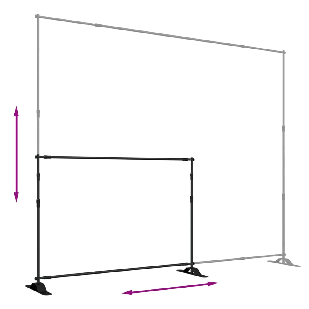 8720845858094_g_en_hd_5 vidaXL Backdrop Stands 2 pcs Black 305x243 cm Steel - Image 7