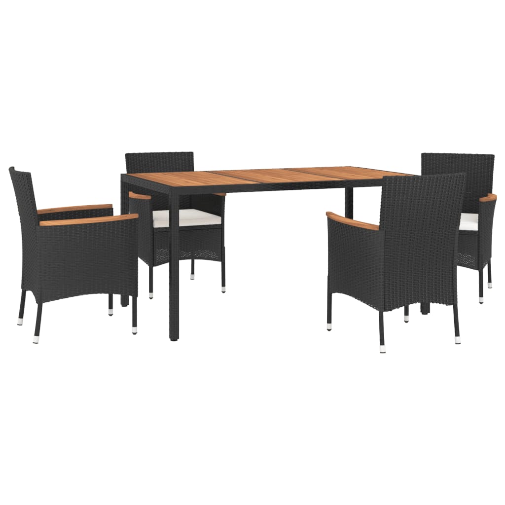 8720845858865_g_en_hd_1 vidaXL 5 Piece Garden Dining Set with Cushions Black Poly Rattan - Image 3