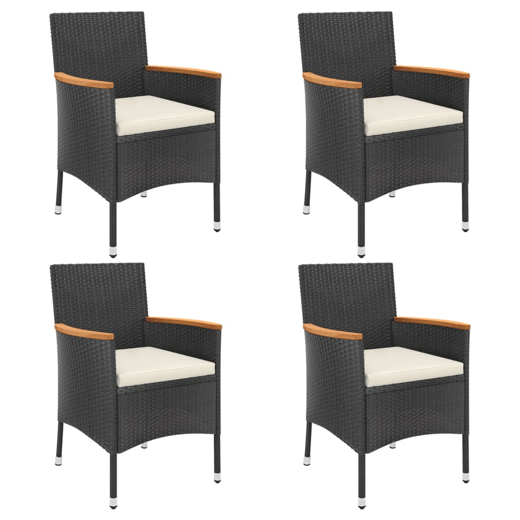 8720845858865_g_en_hd_2 vidaXL 5 Piece Garden Dining Set with Cushions Black Poly Rattan - Image 4