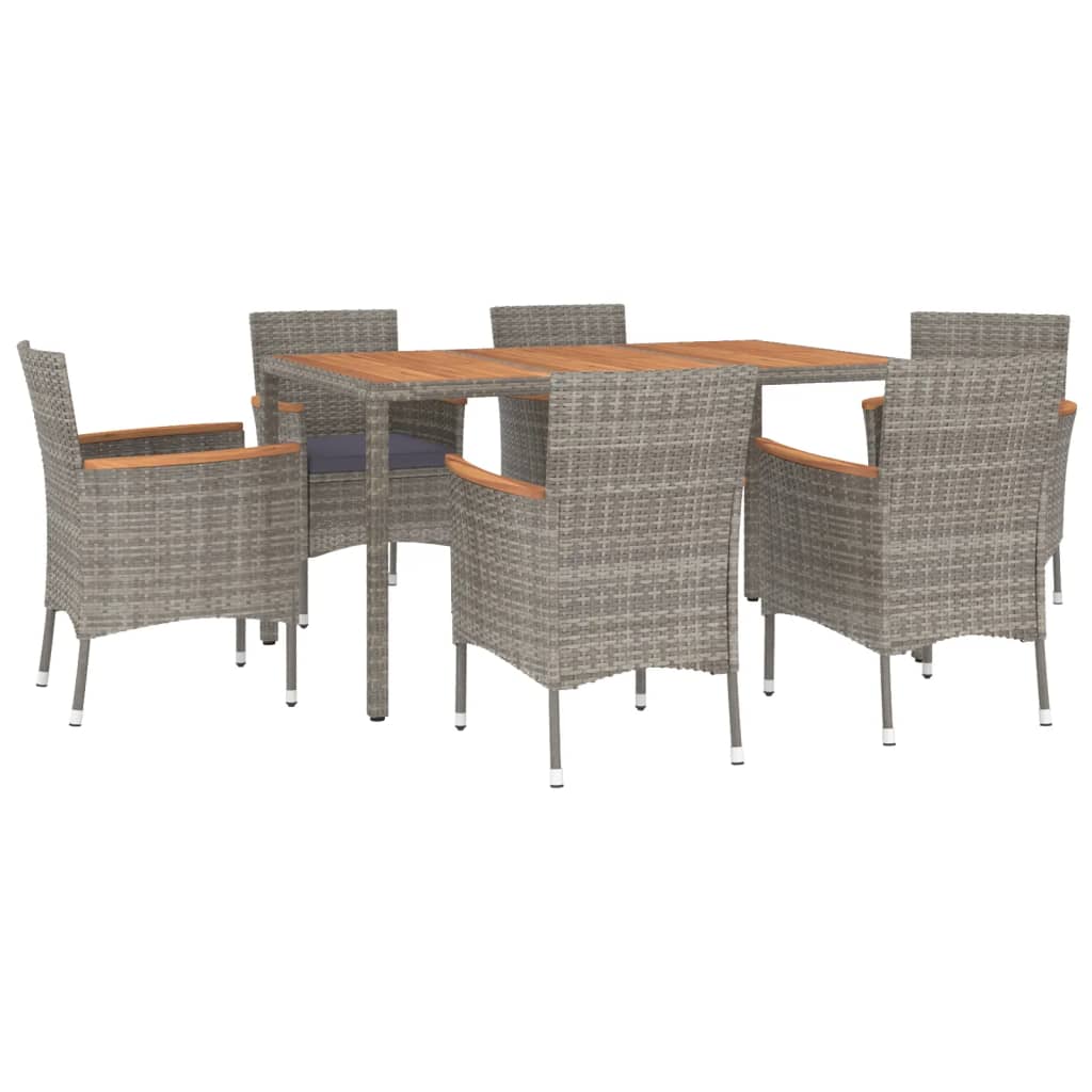8720845858957_g_en_hd_1 vidaXL 7 Piece Garden Dining Set with Cushions Grey Poly Rattan - Image 3