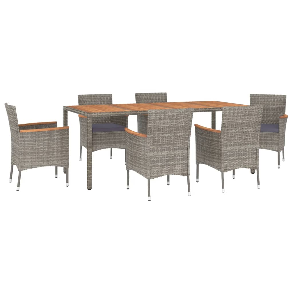 8720845858964_g_en_hd_1 vidaXL 7 Piece Garden Dining Set with Cushions Grey Poly Rattan - Image 3