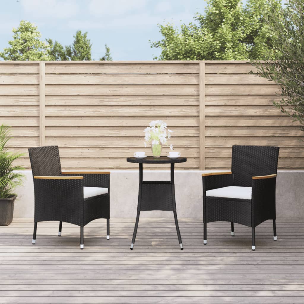 8720845859503_m_en_hd_1 vidaXL 3 Piece Garden Bistro Set with Cushions Black Poly Rattan - Image 1