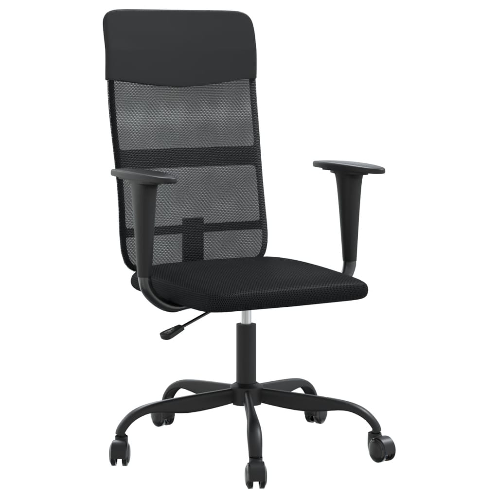 8720845861674_a_en_hd_1 vidaXL Office Chair Height Adjustable Black Mesh Fabric and Faux Leather - Image 2