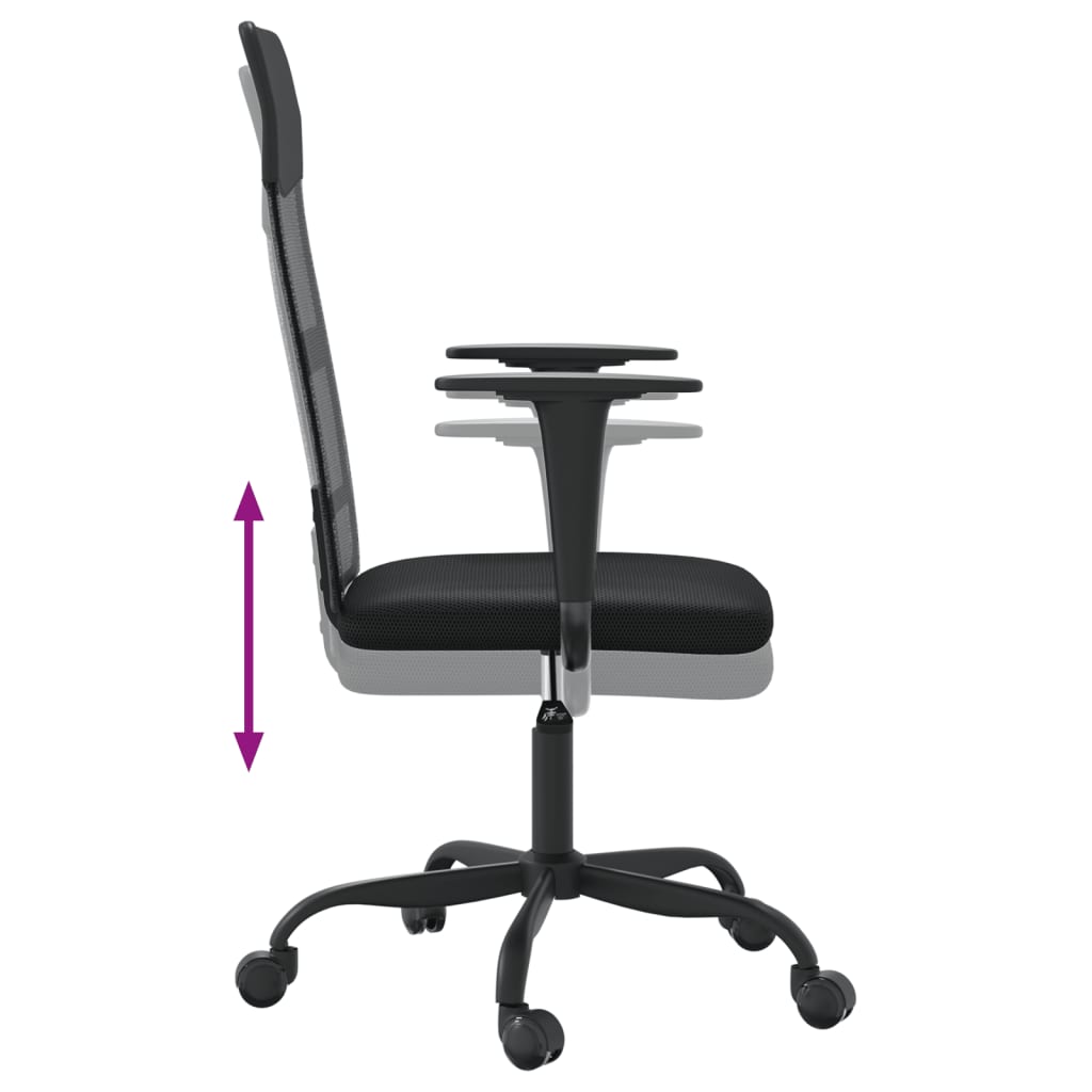 8720845861674_g_en_hd_4 vidaXL Office Chair Height Adjustable Black Mesh Fabric and Faux Leather - Image 6