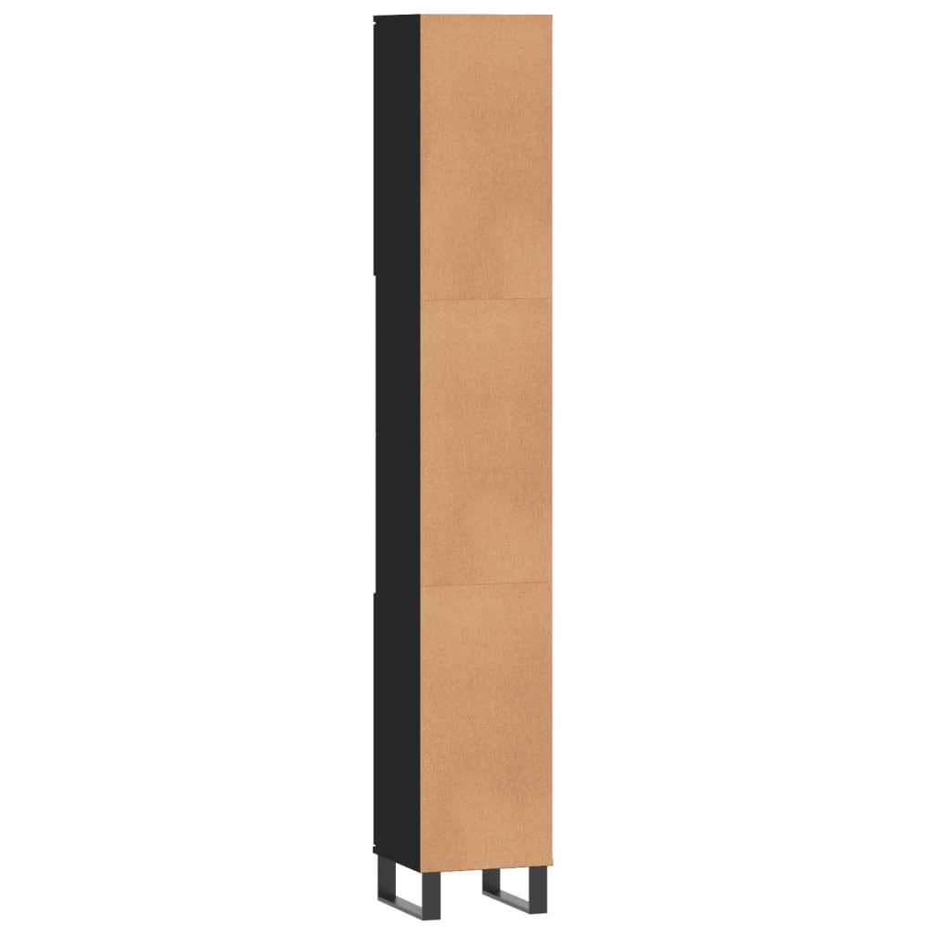 8720845875527_g_en_hd_6 vidaXL Bathroom Cabinet Black 30x30x190 cm Engineered Wood - Image 8
