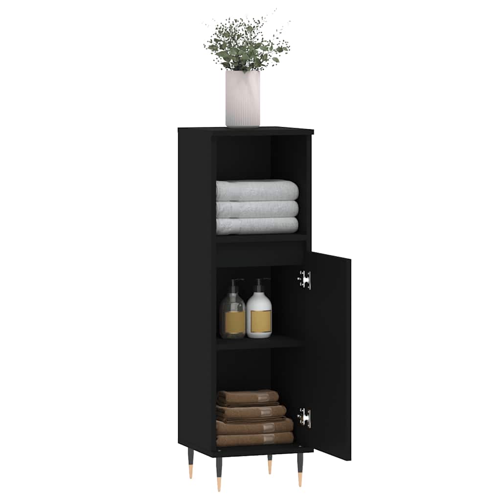 8720845875602_g_en_hd_2 vidaXL Bathroom Cabinet Black 30x30x100 cm Engineered Wood - Image 4