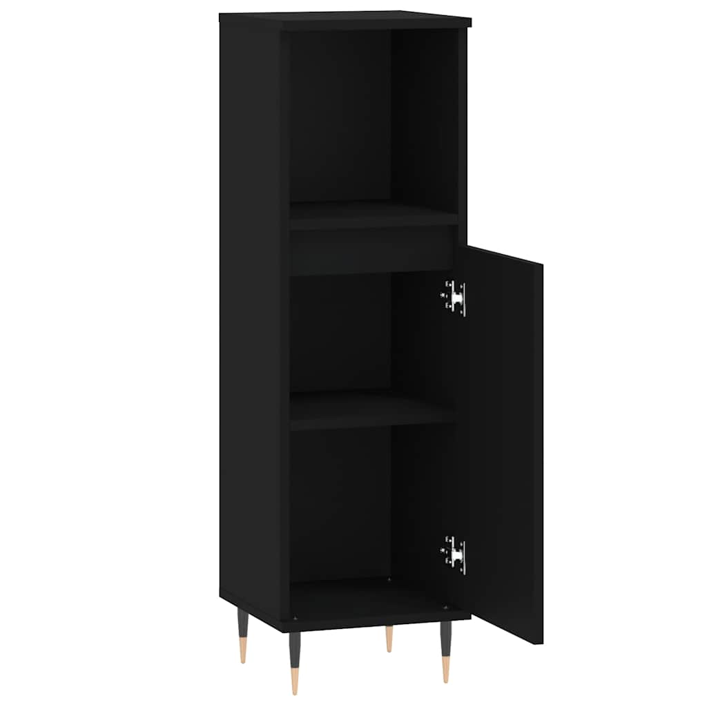 8720845875602_g_en_hd_4 vidaXL Bathroom Cabinet Black 30x30x100 cm Engineered Wood - Image 6