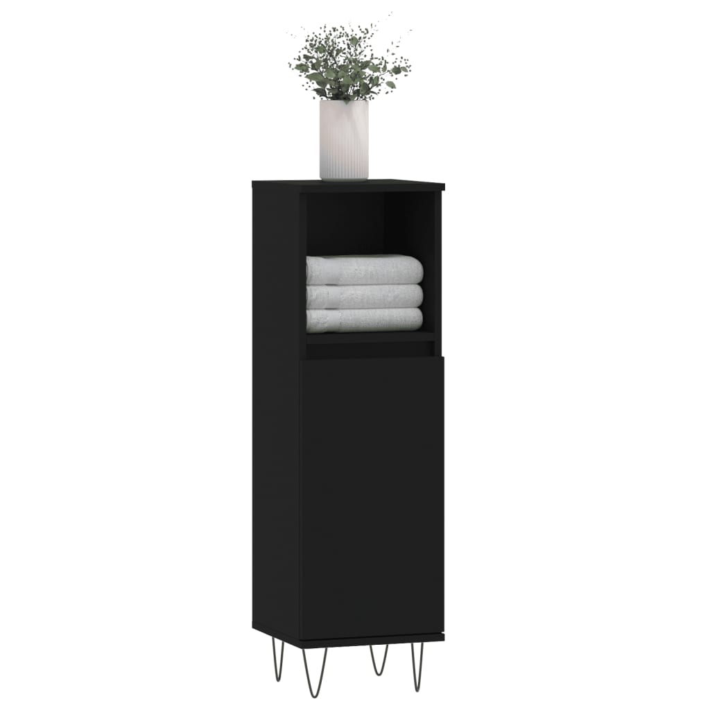 8720845875688_g_en_hd_1 vidaXL Bathroom Cabinet Black 30x30x100 cm Engineered Wood - Image 3