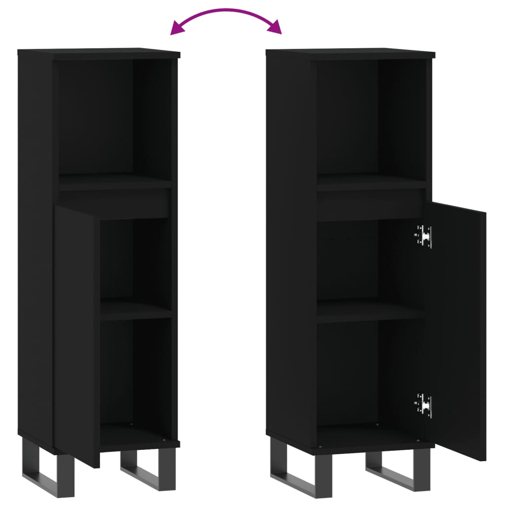 8720845875763_g_en_hd_7 vidaXL Bathroom Cabinet Black 30x30x100 cm Engineered Wood - Image 9
