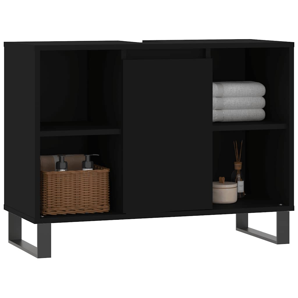 8720845876487_g_en_hd_1 vidaXL Bathroom Cabinet Black 80x33x60 cm Engineered Wood - Image 3