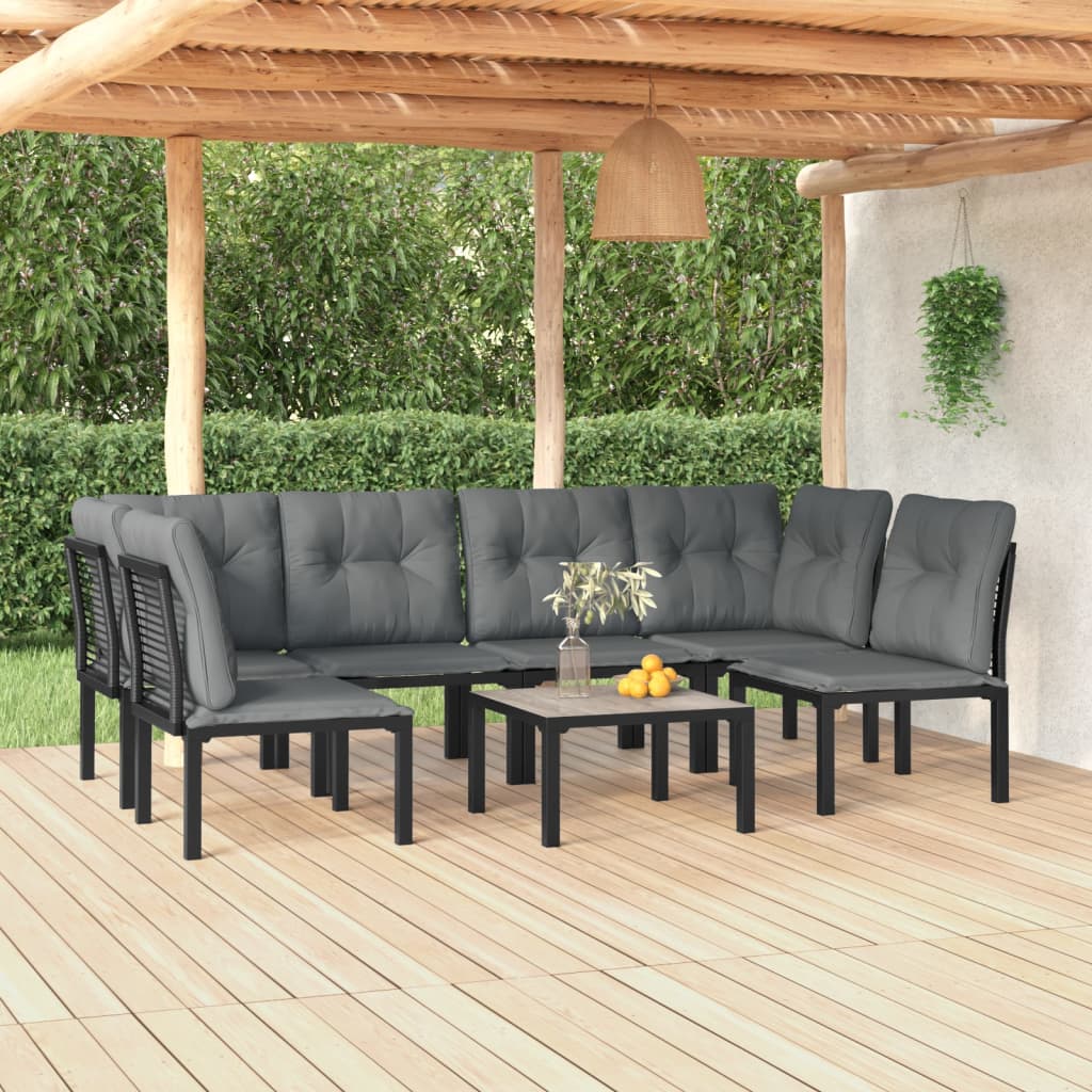 8720845879686_m_en_hd_1 vidaXL 7 Piece Garden Lounge Set Black and Grey Poly Rattan - Image 1
