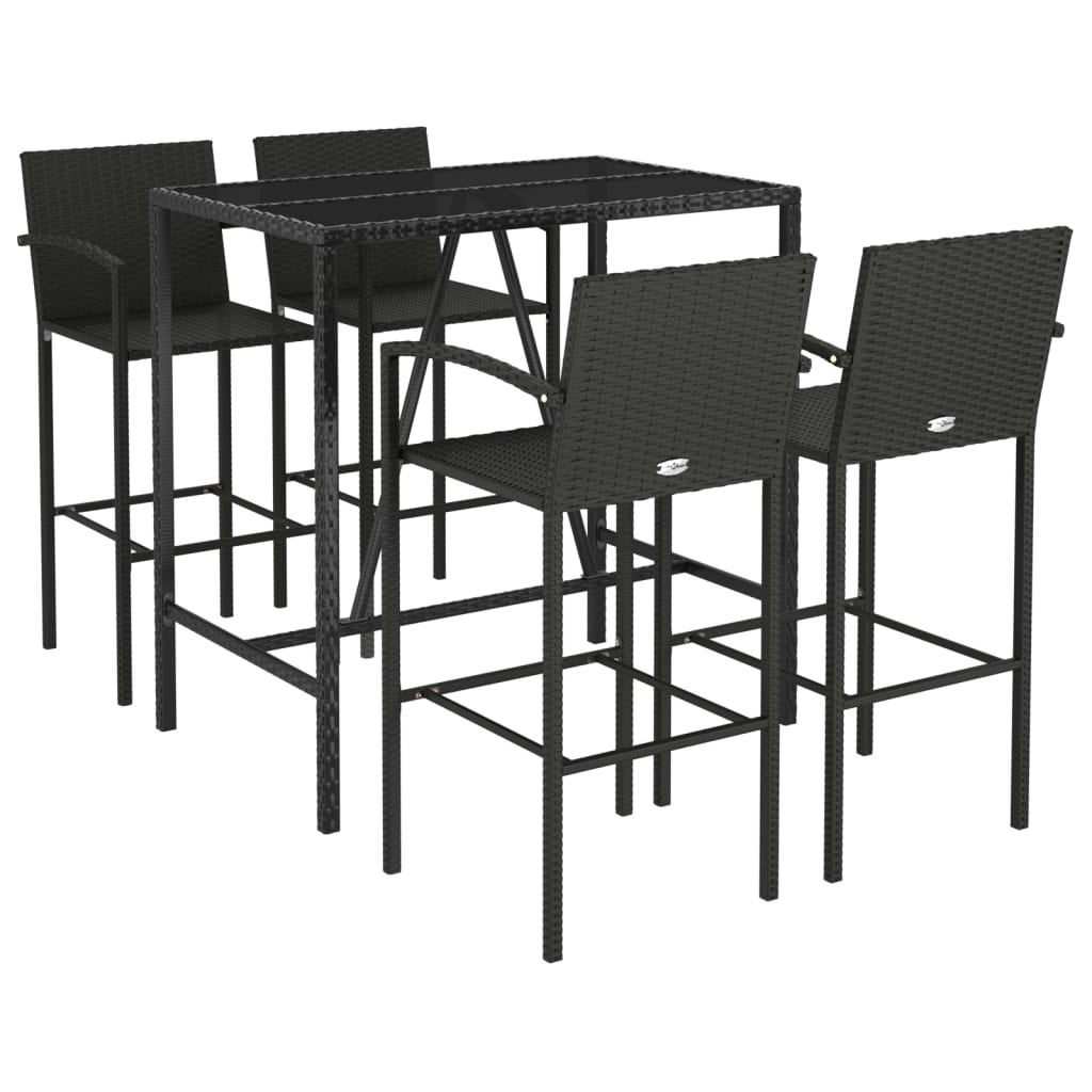 8720845880354_g_en_hd_1 vidaXL 5 Piece Garden Bar Set Black Poly Rattan - Image 3