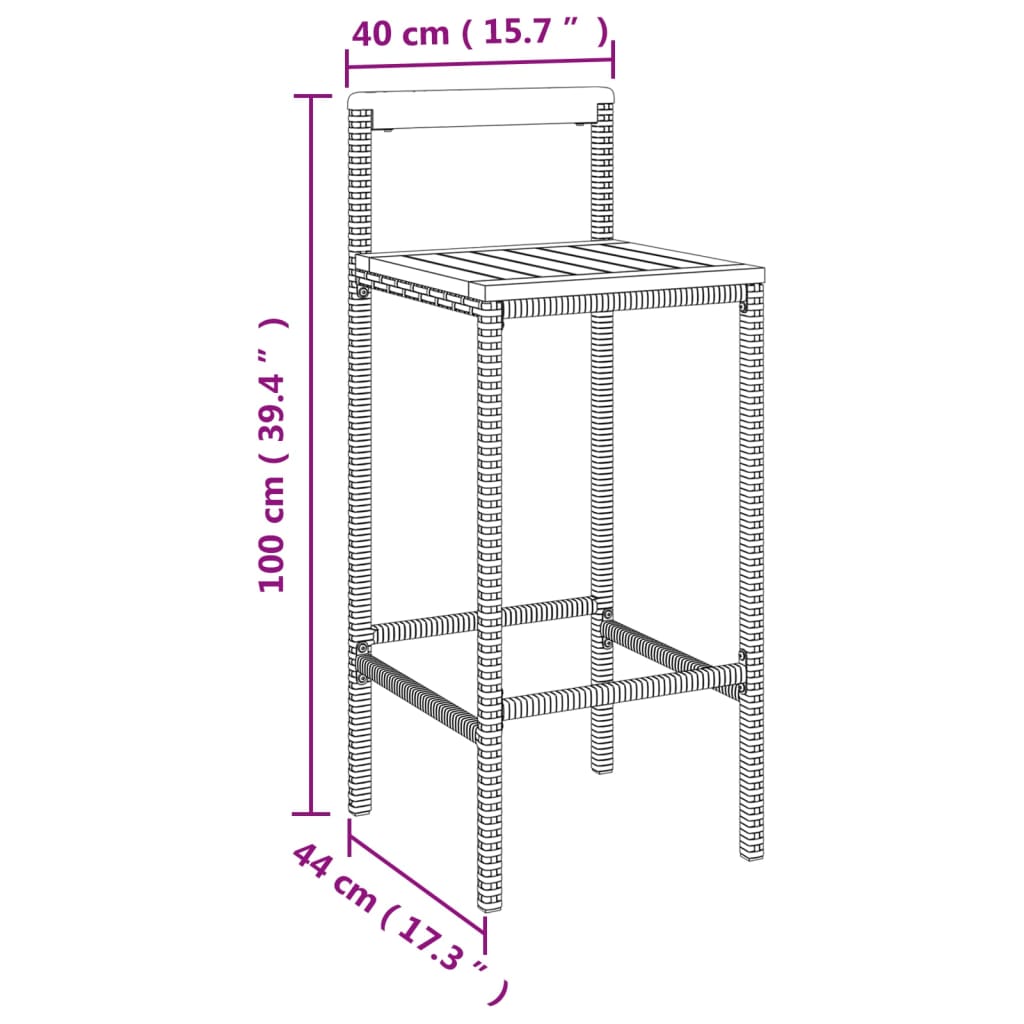 8720845880927_g_en_hd_5 vidaXL 3 Piece Garden Bar Set Grey Poly Rattan&Solid Wood Acacia - Image 7