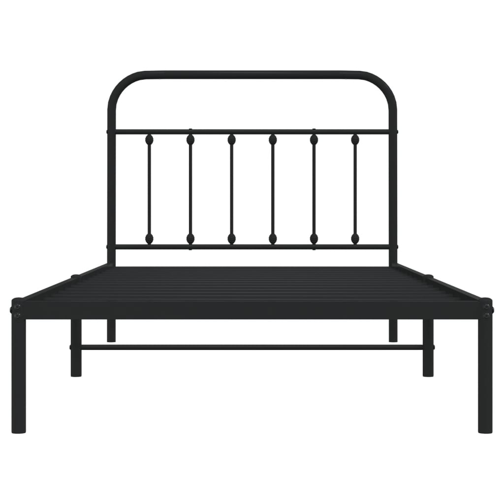 8720845881177_g_en_hd_4 vidaXL Metal Bed Frame without Mattress with Headboard Black 107x203 cm King Single - Image 6