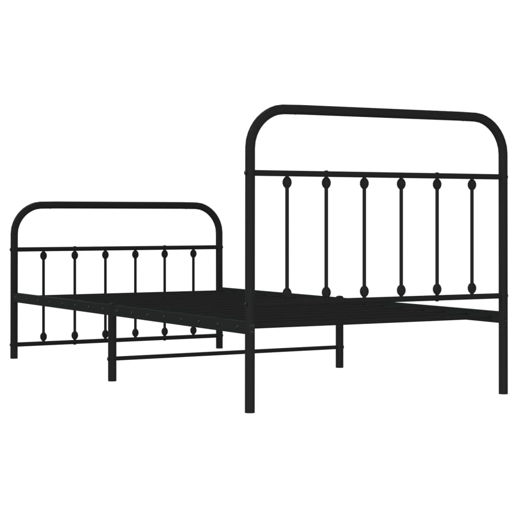 8720845881351_g_en_hd_6 vidaXL Metal Bed Frame without Mattress with Footboard Black 107x203 cm King Single - Image 8