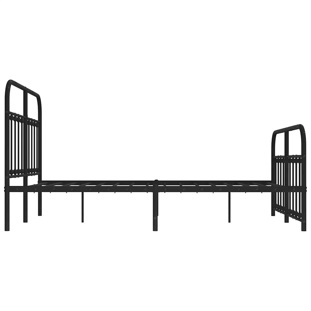 8720845881412_g_en_hd_5 vidaXL Metal Bed Frame without Mattress with Footboard Black 150x200 cm - Image 7