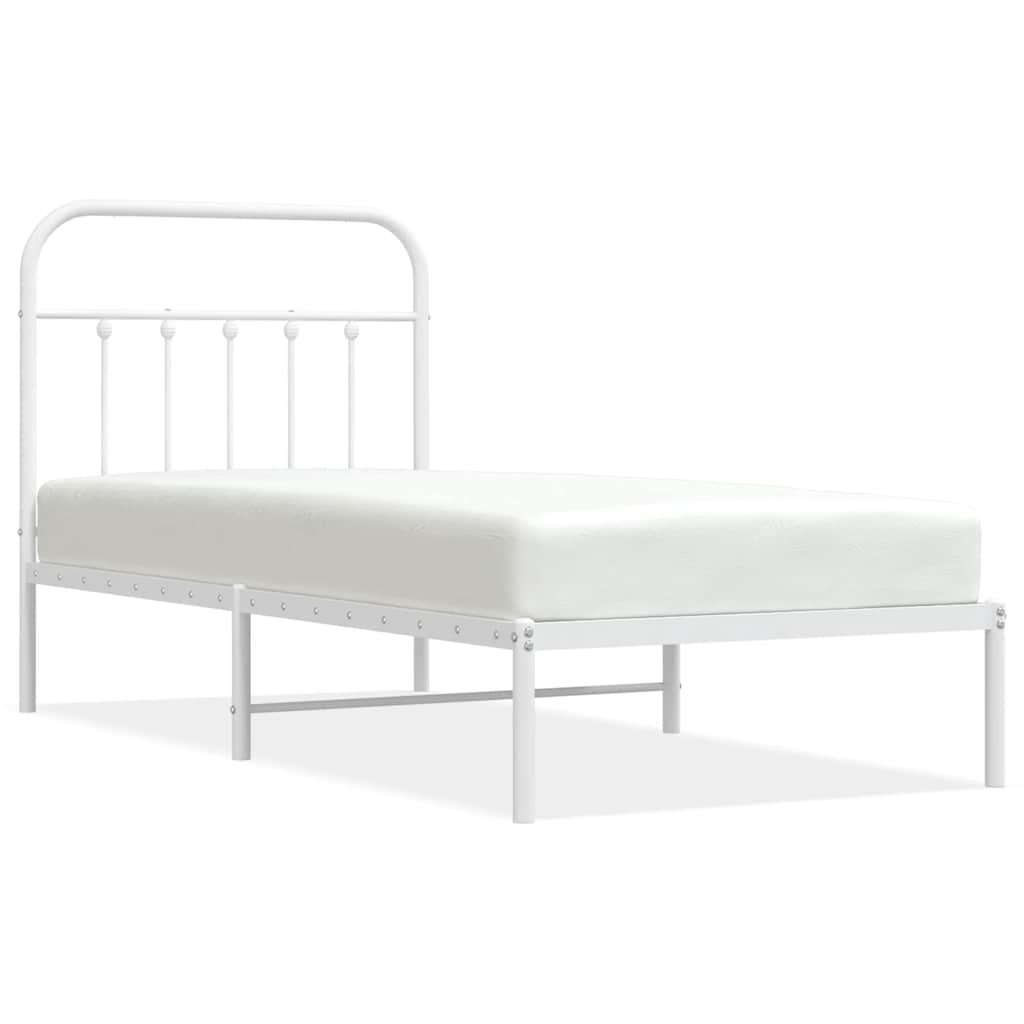 8720845881627_a_en_hd_1 vidaXL Metal Bed Frame without Mattress with Headboard White 90x190 cm - Image 2