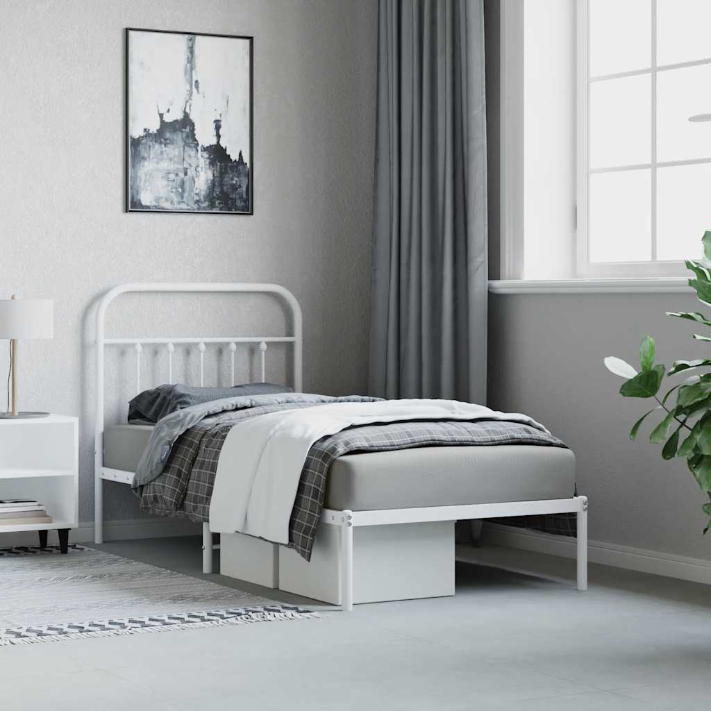 8720845881627_g_en_hd_2 vidaXL Metal Bed Frame without Mattress with Headboard White 90x190 cm - Image 4