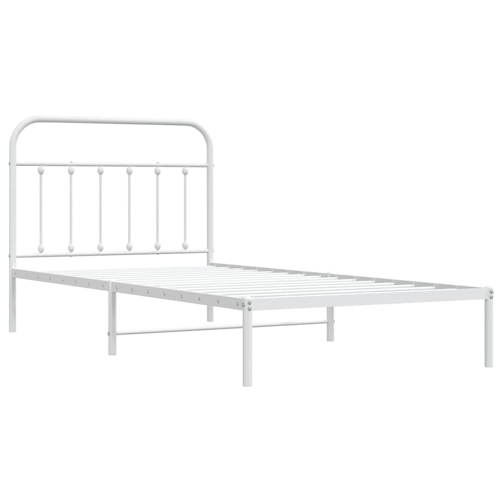 8720845881665_g_en_hd_1 vidaXL Metal Bed Frame without Mattress with Headboard White 107x203 cm King Single - Image 3