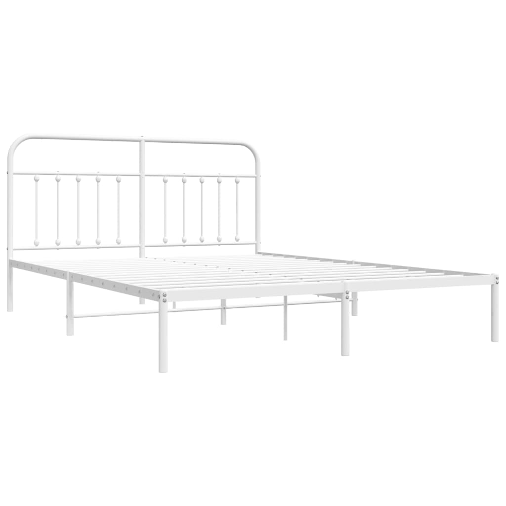 8720845881740_g_en_hd_1 vidaXL Metal Bed Frame without Mattress with Headboard White 183x203 cm King - Image 3