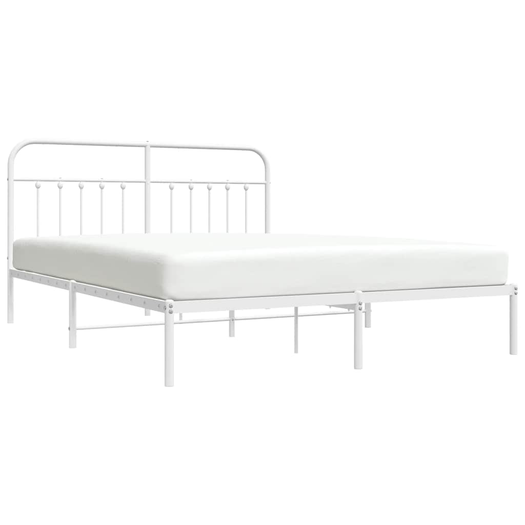 8720845881740_g_en_hd_3 vidaXL Metal Bed Frame without Mattress with Headboard White 183x203 cm King - Image 5