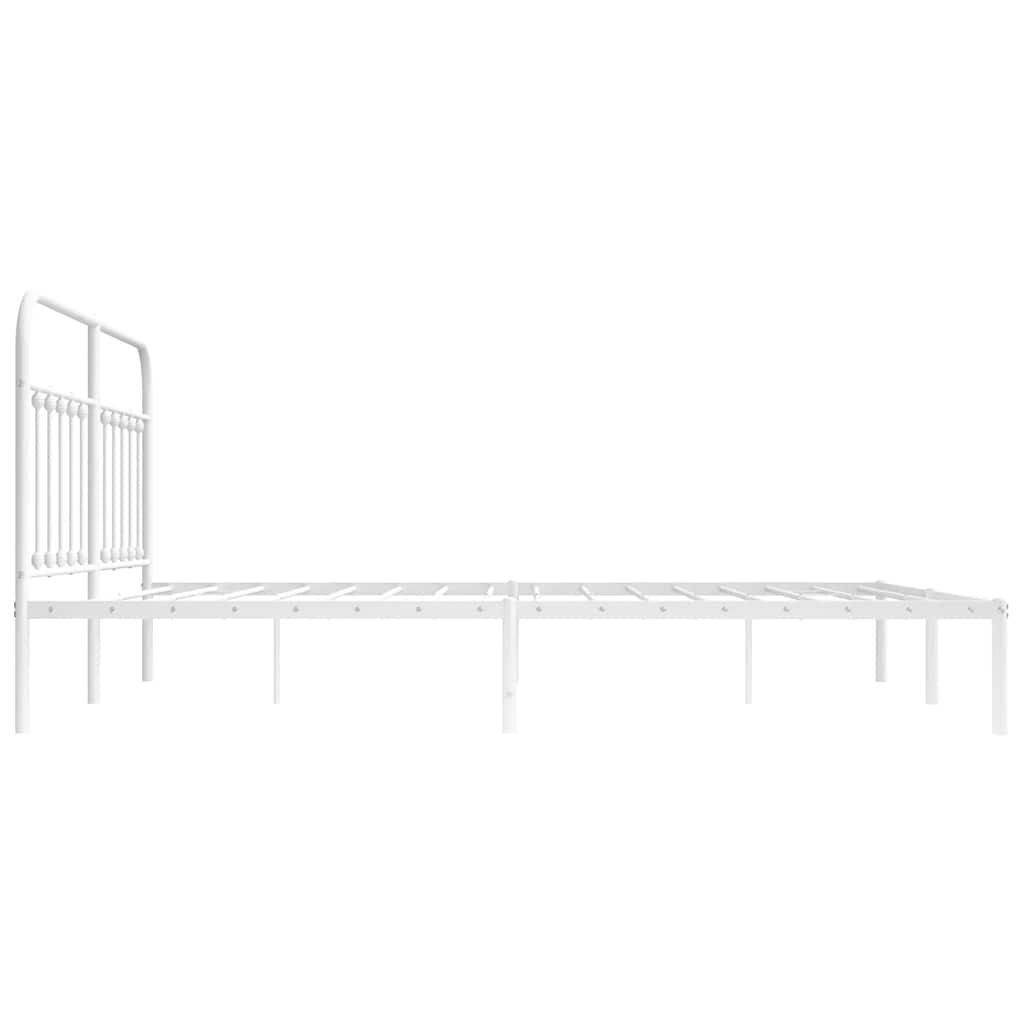 8720845881740_g_en_hd_5 vidaXL Metal Bed Frame without Mattress with Headboard White 183x203 cm King - Image 7