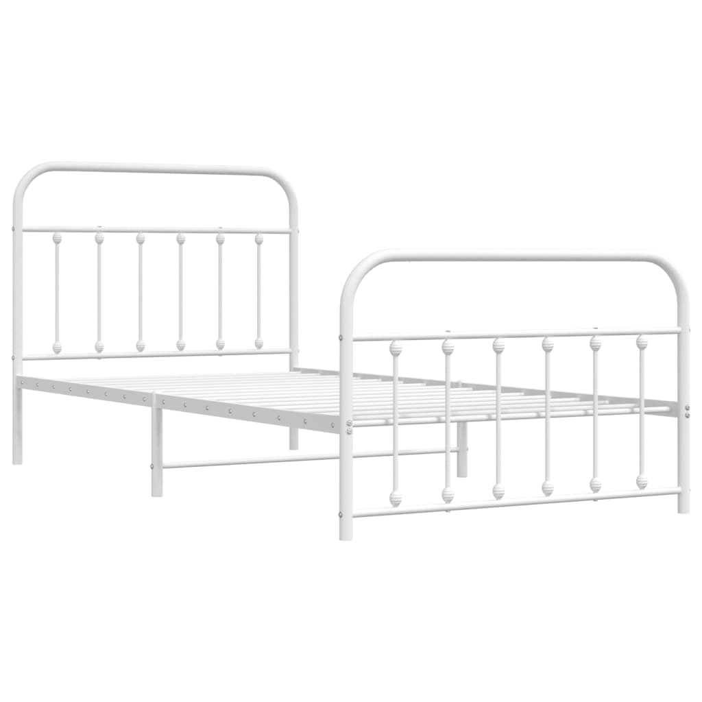 8720845881849_g_en_hd_1 vidaXL Metal Bed Frame without Mattress with Footboard White 107x203 cm King Single - Image 3