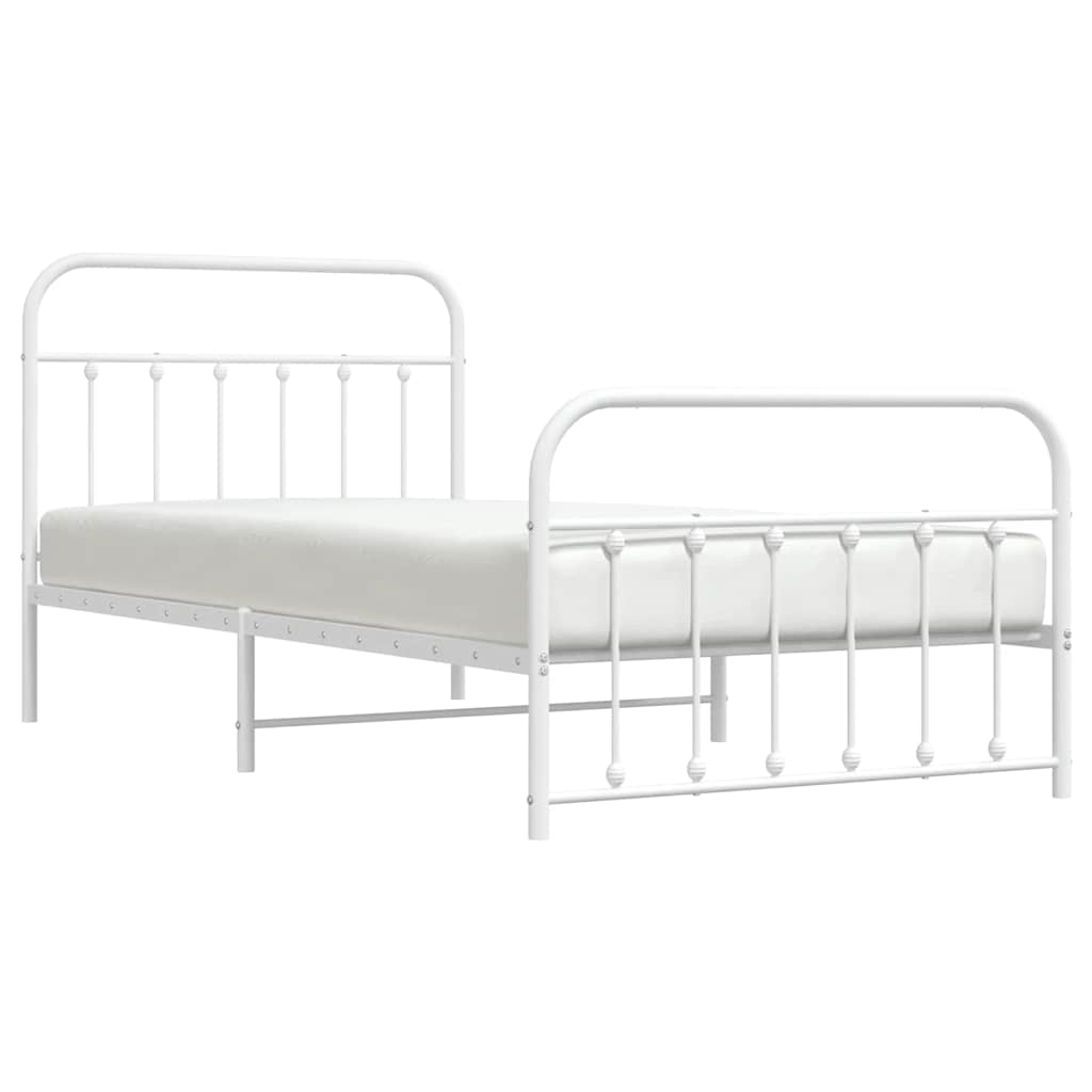 8720845881849_g_en_hd_3 vidaXL Metal Bed Frame without Mattress with Footboard White 107x203 cm King Single - Image 5