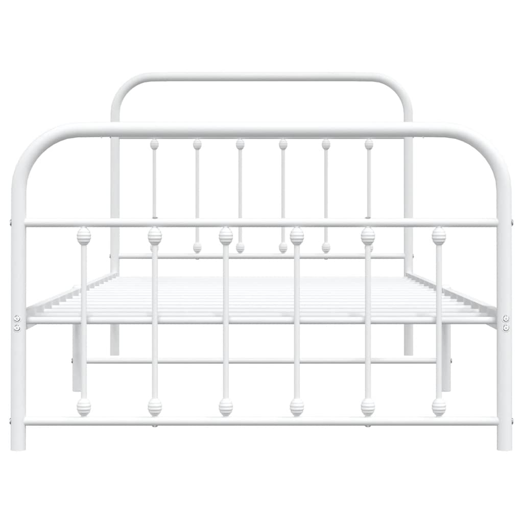8720845881849_g_en_hd_4 vidaXL Metal Bed Frame without Mattress with Footboard White 107x203 cm King Single - Image 6