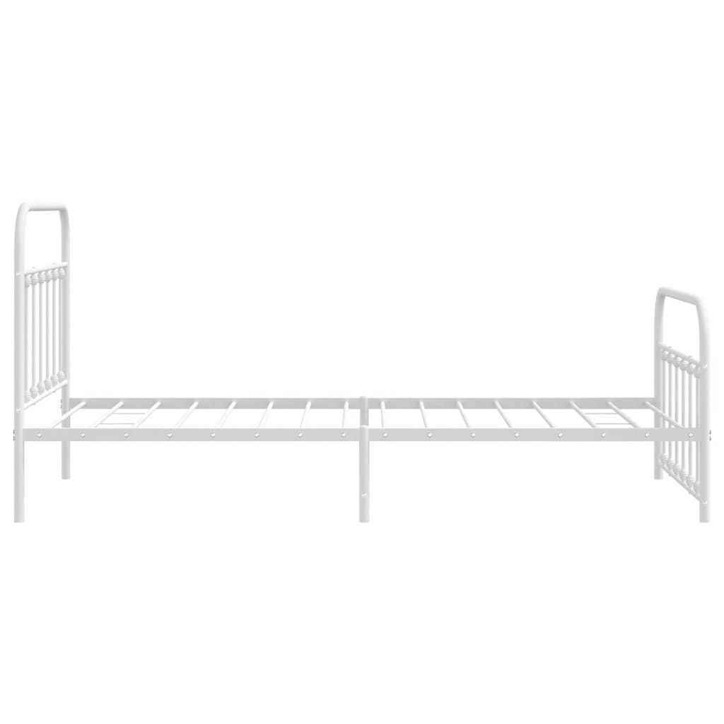 8720845881849_g_en_hd_5 vidaXL Metal Bed Frame without Mattress with Footboard White 107x203 cm King Single - Image 7