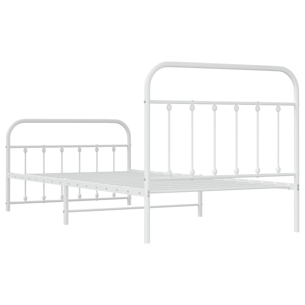 8720845881849_g_en_hd_6 vidaXL Metal Bed Frame without Mattress with Footboard White 107x203 cm King Single - Image 8