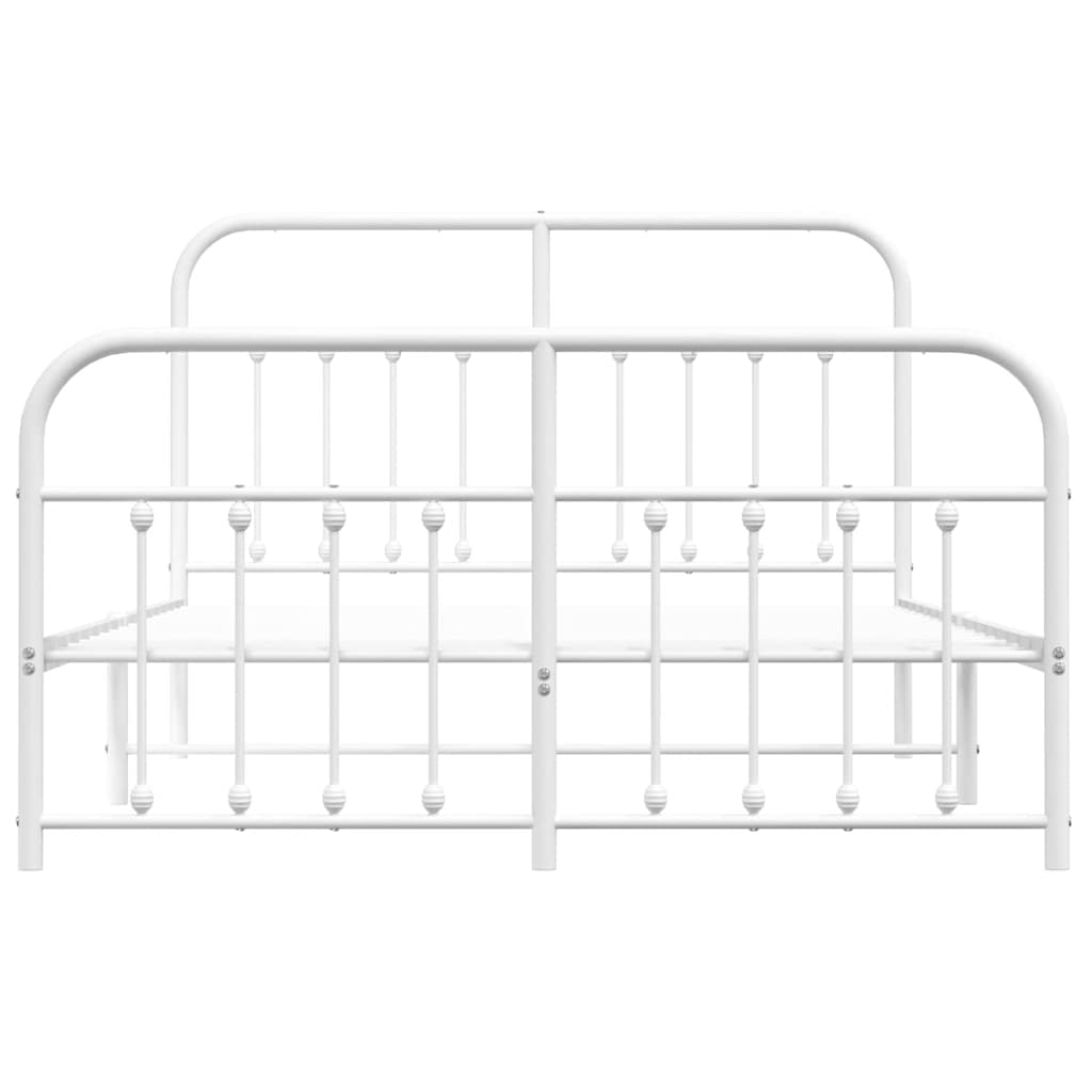 8720845881870_g_en_hd_4 vidaXL Metal Bed Frame without Mattress with Footboard White 135x190 cm - Image 6