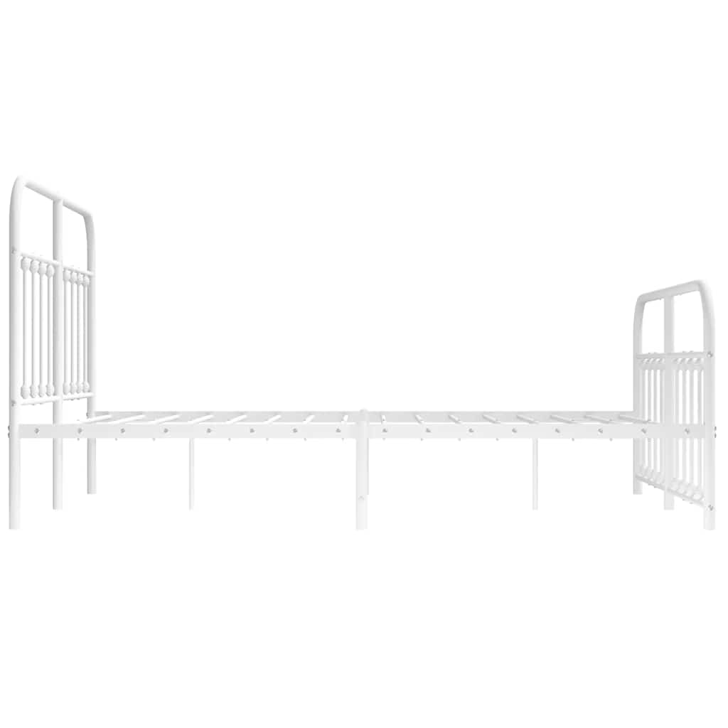 8720845881870_g_en_hd_5 vidaXL Metal Bed Frame without Mattress with Footboard White 135x190 cm - Image 7