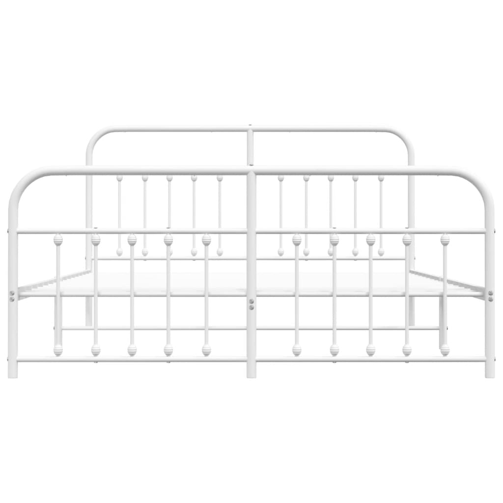 8720845881924_g_en_hd_4 vidaXL Metal Bed Frame without Mattress with Footboard White 183x203 cm King - Image 6