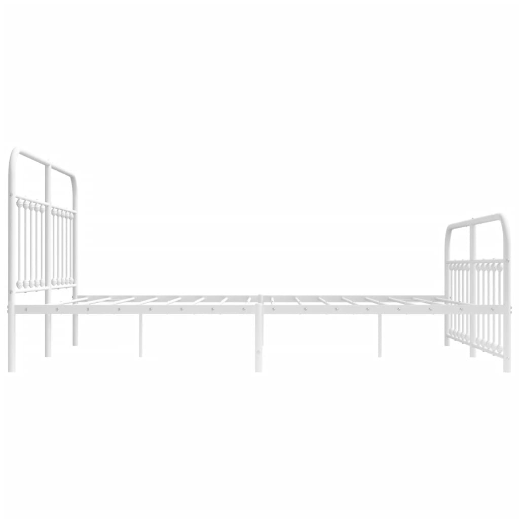 8720845881924_g_en_hd_5 vidaXL Metal Bed Frame without Mattress with Footboard White 183x203 cm King - Image 7
